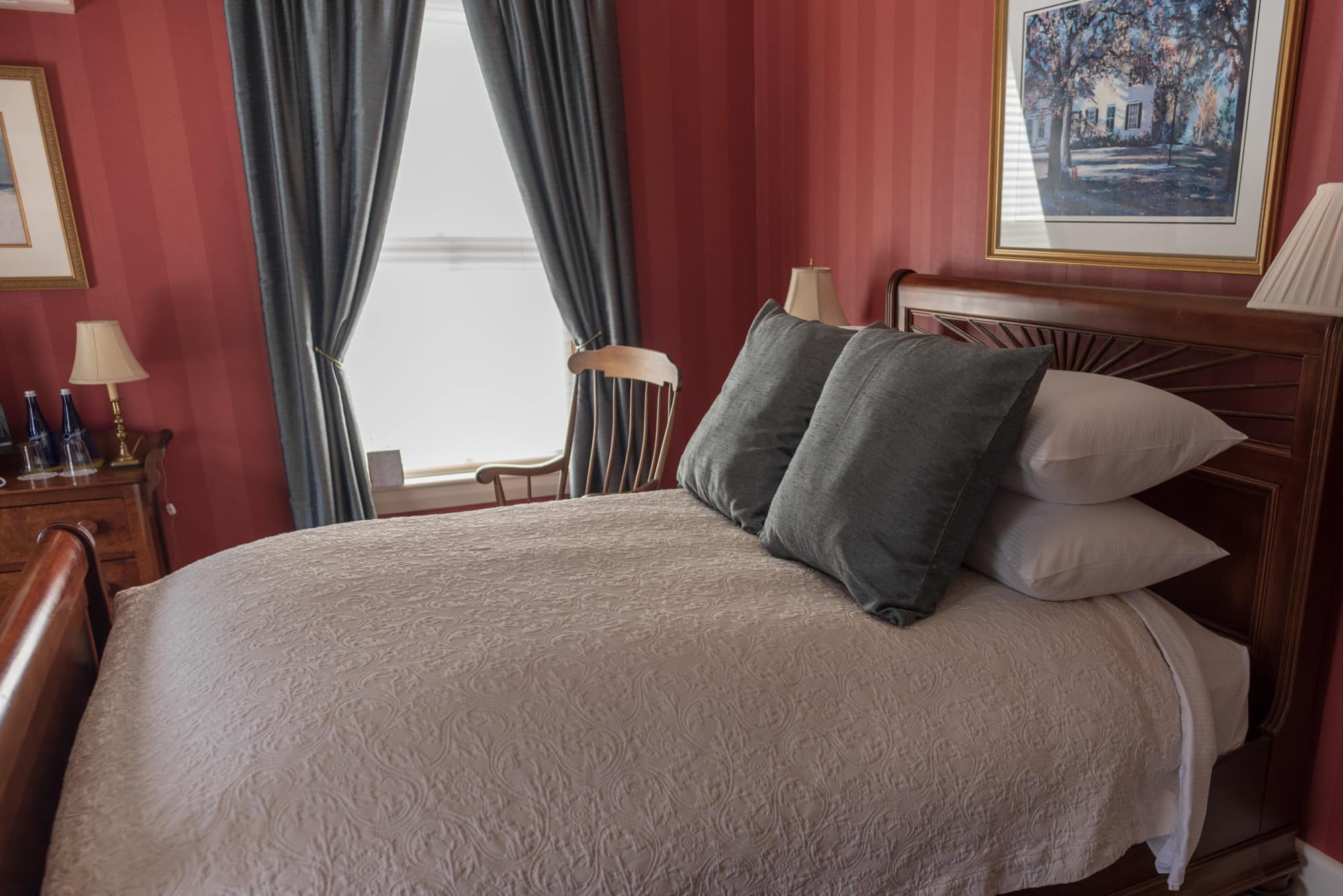 A Beautiful guest room at our Woodstock VT Boutique Hotel, the perfect place for a Vermont Getaway this winter