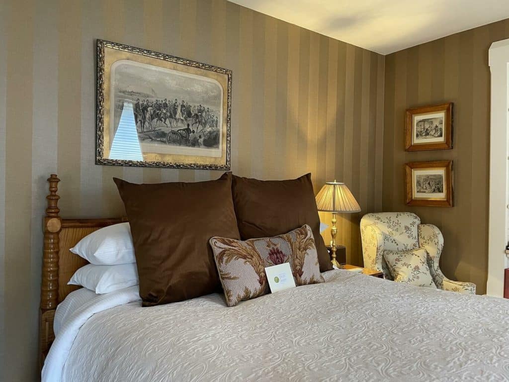 One of the many guest rooms at our Woodstock, VT Hotel that is perfect for a romantic Vermont Getaway